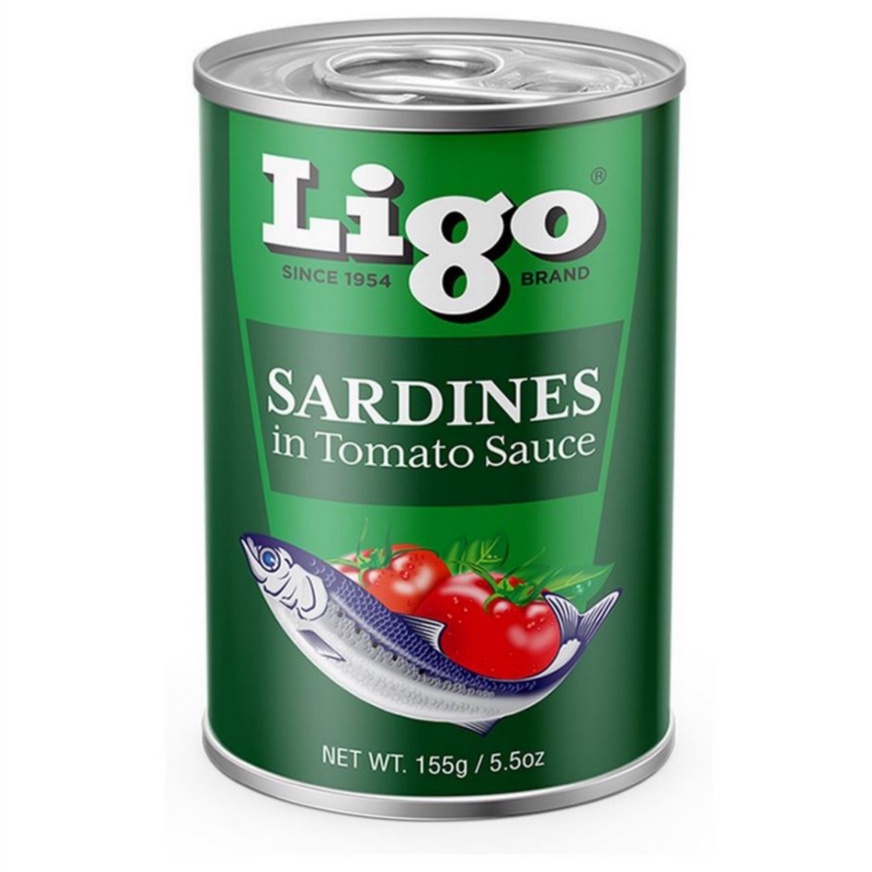Ligo Sardines Tomato Sauce Easy Open Can 155g Shopee Philippines