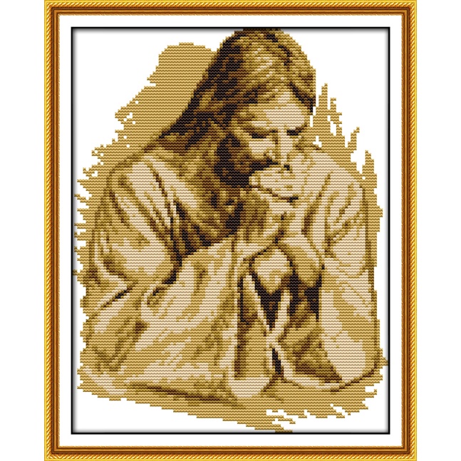 Joy Sunday Cross Stitch Set Kits The Praying Jesus 27×32cm or 34×41cm ...