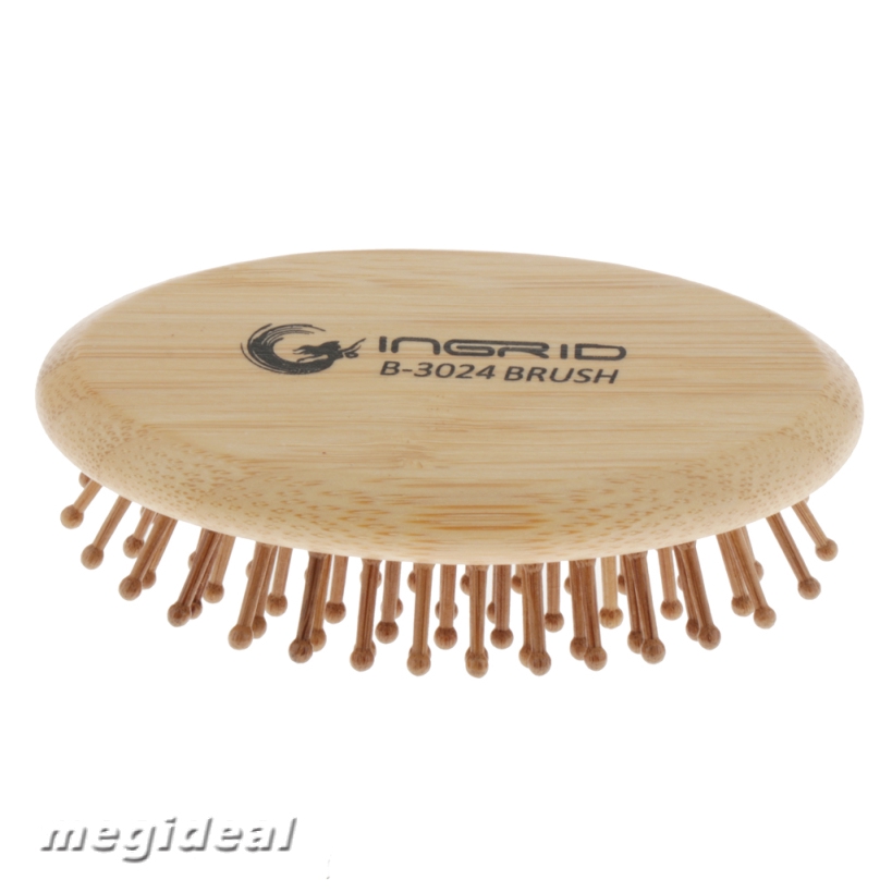 Wood Paddle Hair Brush Travel Portable Cushioned Hairbrush for Shiny