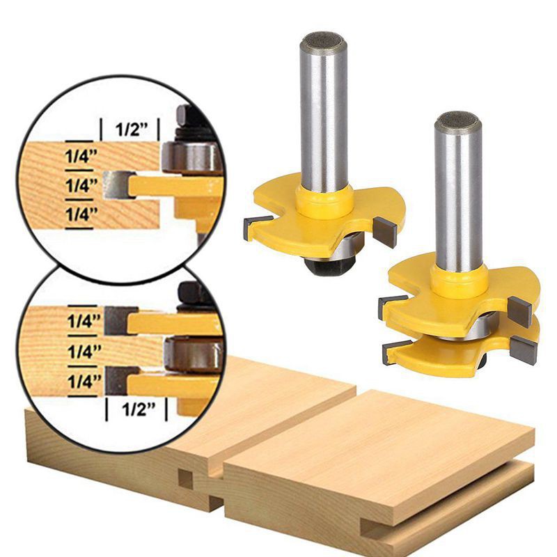 Tongue and Groove Set,Router Bit Set,Wood Door Flooring 3 Teeth ...