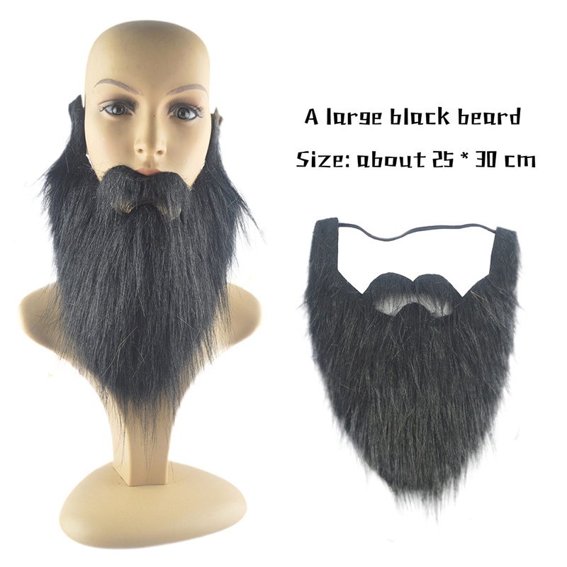 Diy Fancy Dress Fake Beard Long Fluff Beards Cosplay Costume Props Simulated Beard Handmade