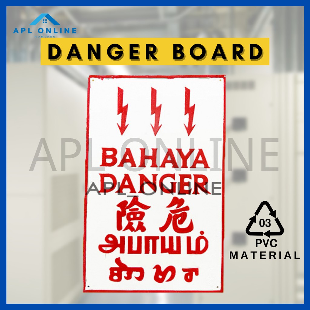 Danger Board 4 Language Danger Sign Board 4 Languages | Shopee Philippines