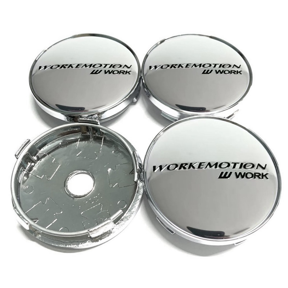60mm WORK center caps Work EMOTION hub cover VS WORK rim cap Silver ...