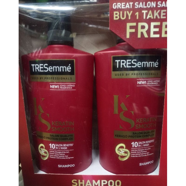 Buy 1 Take 1 Tresemme Keratin Kera10 Shampoo 900ml Tresemme Keratin Kera10 Serum Conditioner