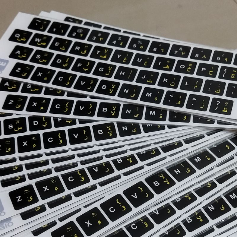 Arabic Sticker Arabic Keypad Glossy Hijaiyah Multikey Laptop Keyboard ...