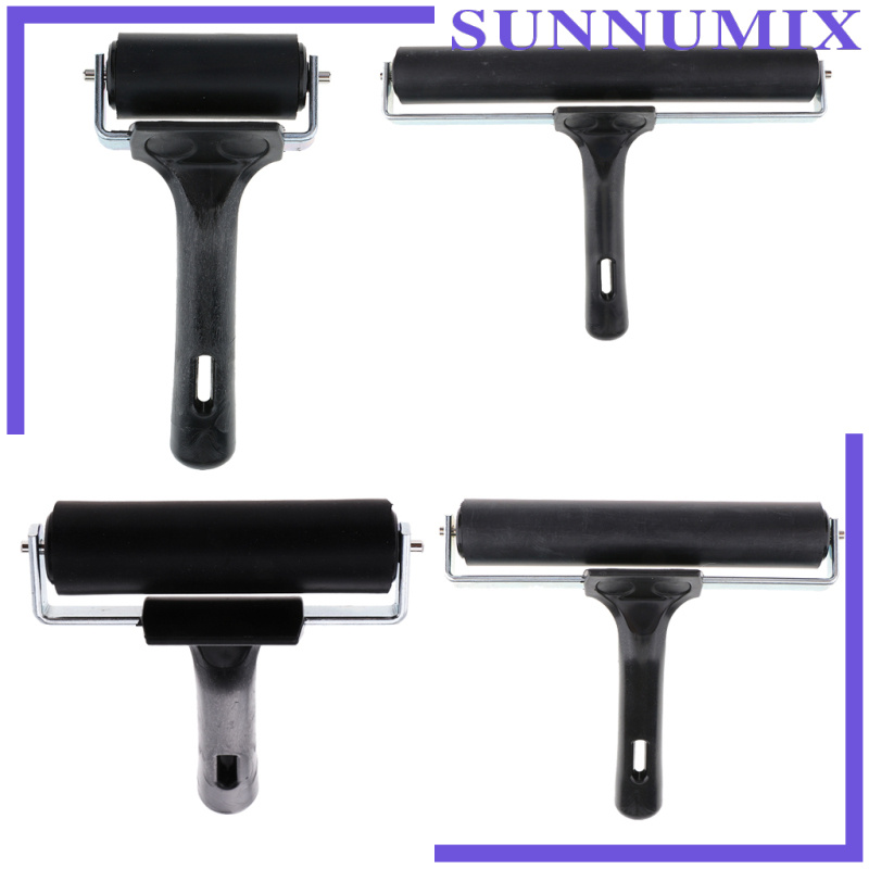 [SUNNIMIX]15cm Heavy Duty Rubber Roller Printing Inks Blocks Art Craft ...