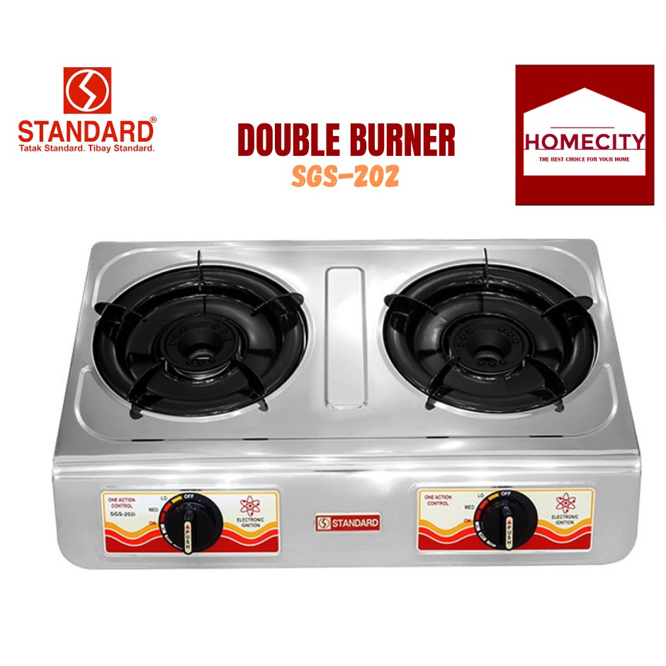 Standard double burner gas shop stove