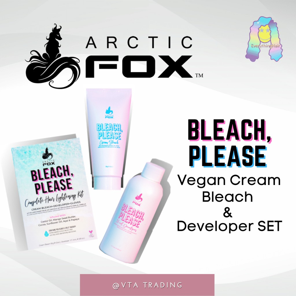 Arctic fox Bleach Please Vegan Cream Bleach & Developer SET | Shopee