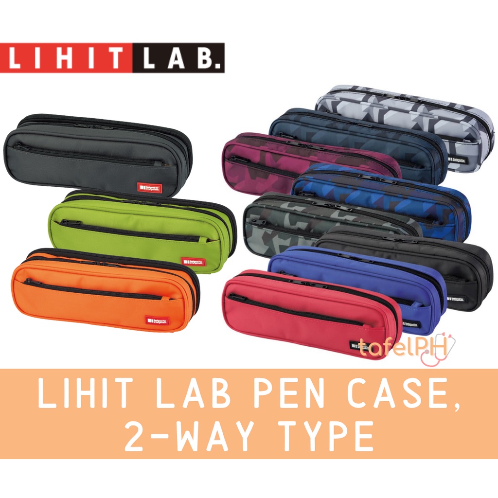 Lihit Lab 2-Way Pen Case Double - Black