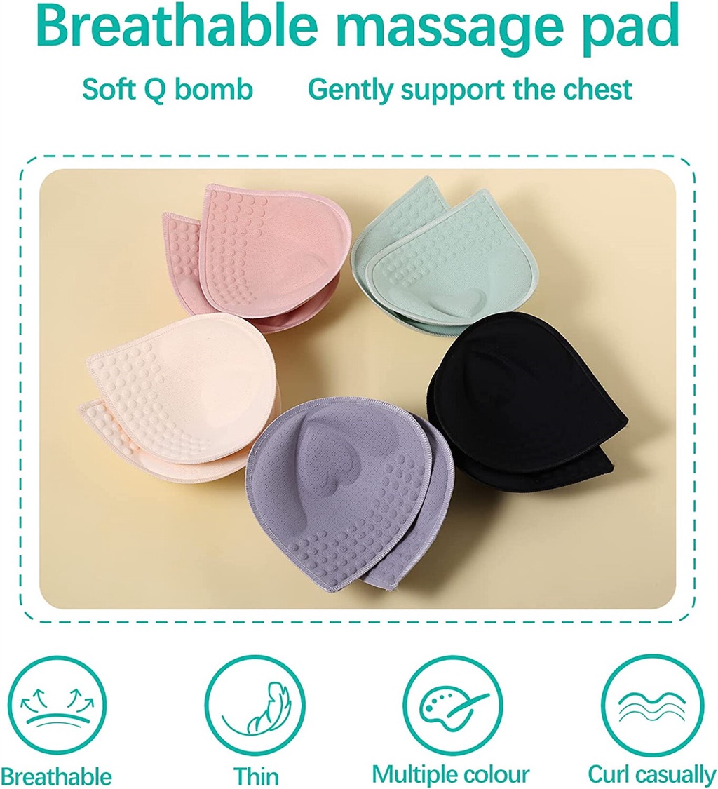 1 Pair (2 Pieces) Traceless Bra Pad Inserts Removable Bra Pads Sewn ...