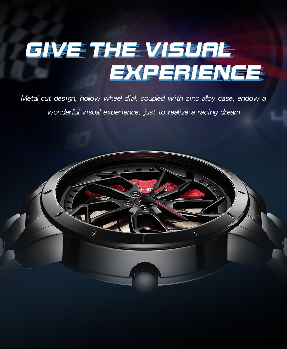 SANDA Top Luxury Brand Men's Fashion Car Wheel Rim Hub Rotating Dial ...