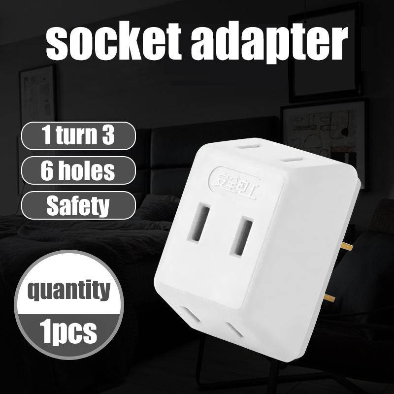 Socket Converter 1 Turn 3 6-hole Socket Adapter Safety Household ...