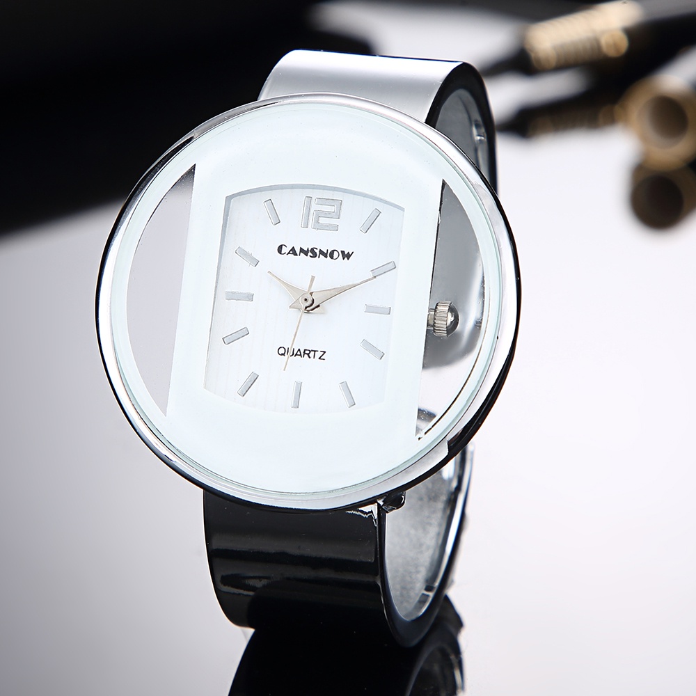 Luxury Fashion Gold Women Unique Hollow Quartz Bangle Watch | Shopee ...