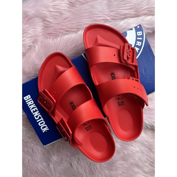 Womens cheap red birkenstock