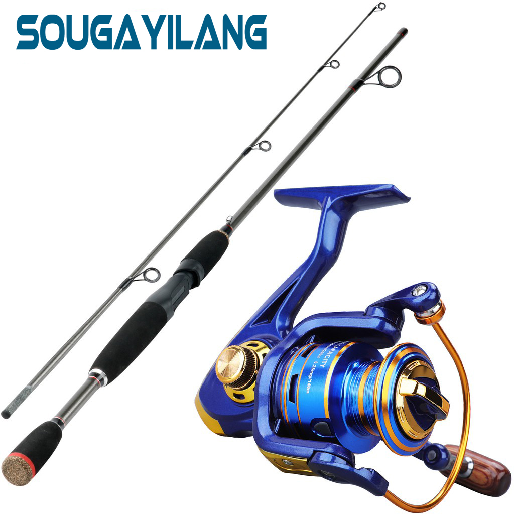 Sougayilang Fishing Rod and Reel Set Spinning Fishing Rod with