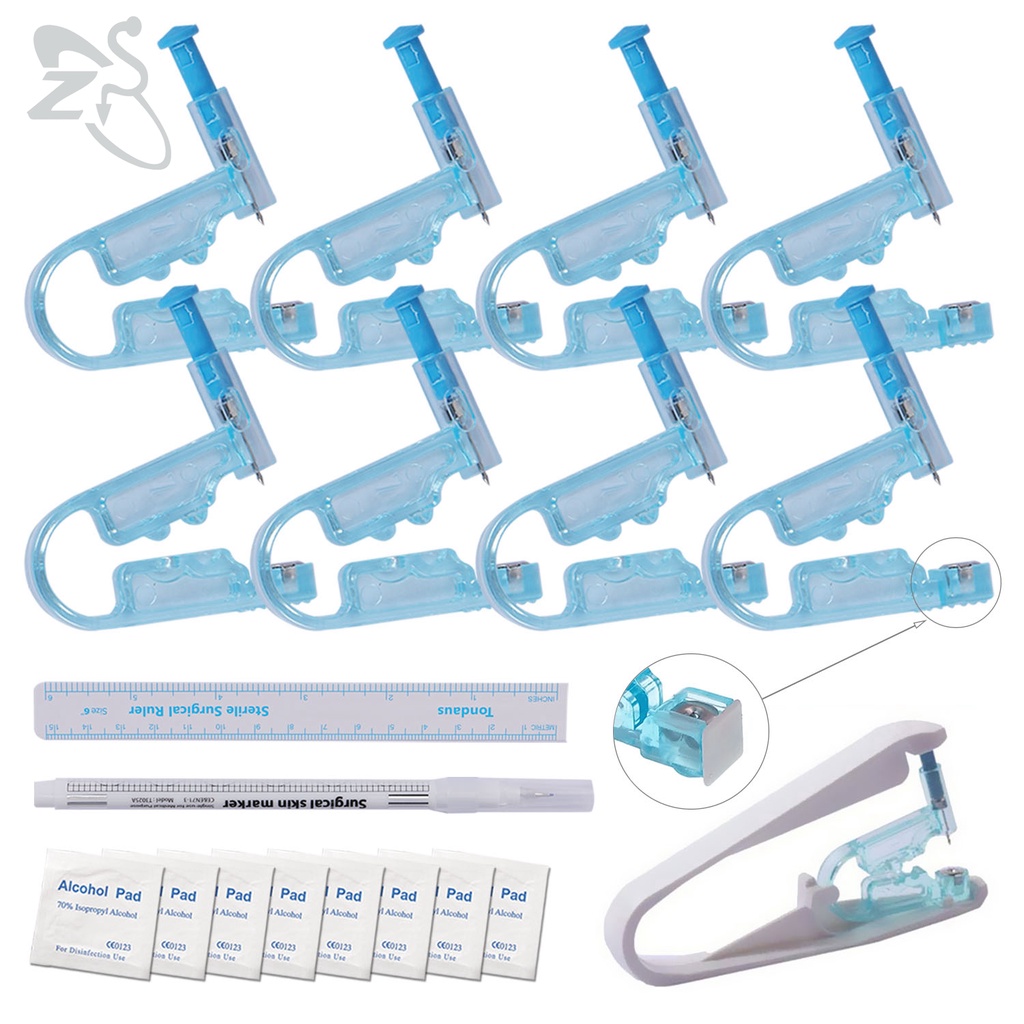 ZS 310pcs/lot Disposable Sterile Ear Piercings Kit Ear Helix Tragus