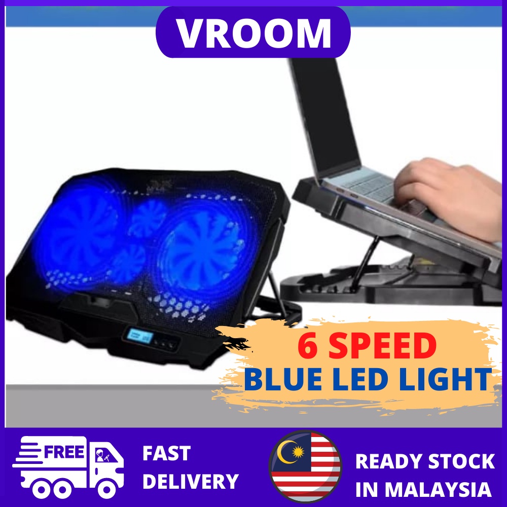 Vroom S18 Adjustable Fan Cooling 6 Cooling Cooler Speed Gaming Laptop
