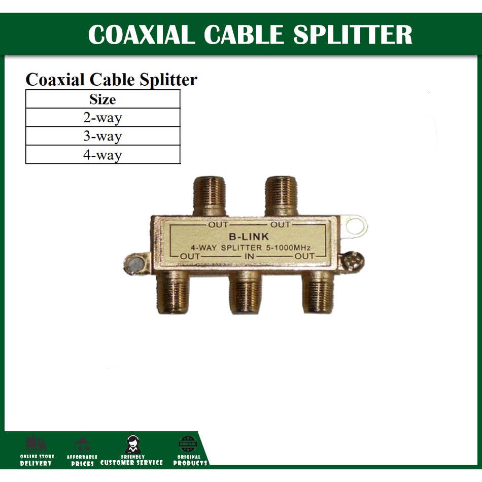 3Way/2Way Splitter Signal Coaxial F Connector Cable TV | Shopee Philippines