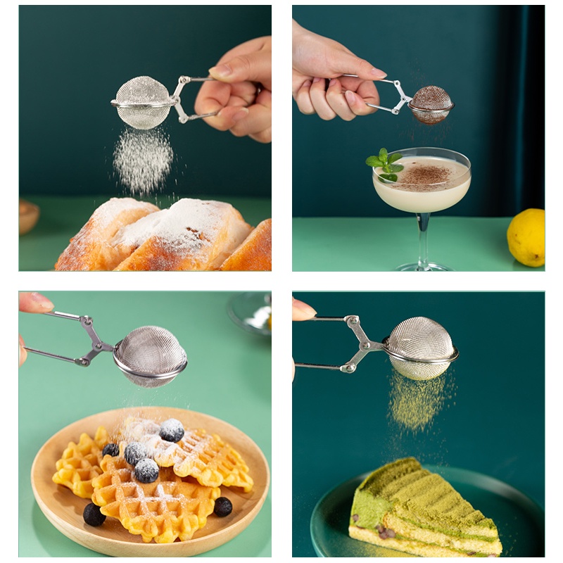 Stainless Steel Powder Sieve Sugar Sieve Superfine Flour Sieve Tea ...