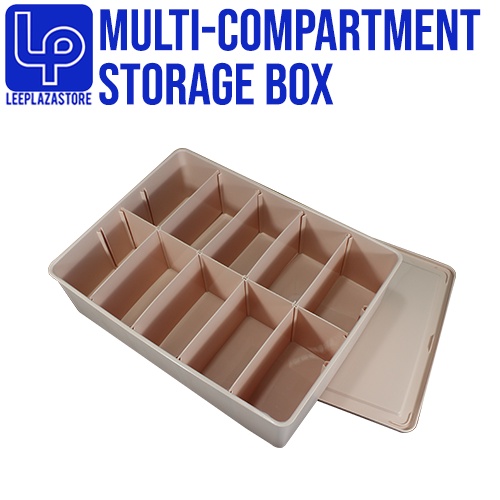 *Multi Purpose Plastic Tray Organizer with 10 removable dividers