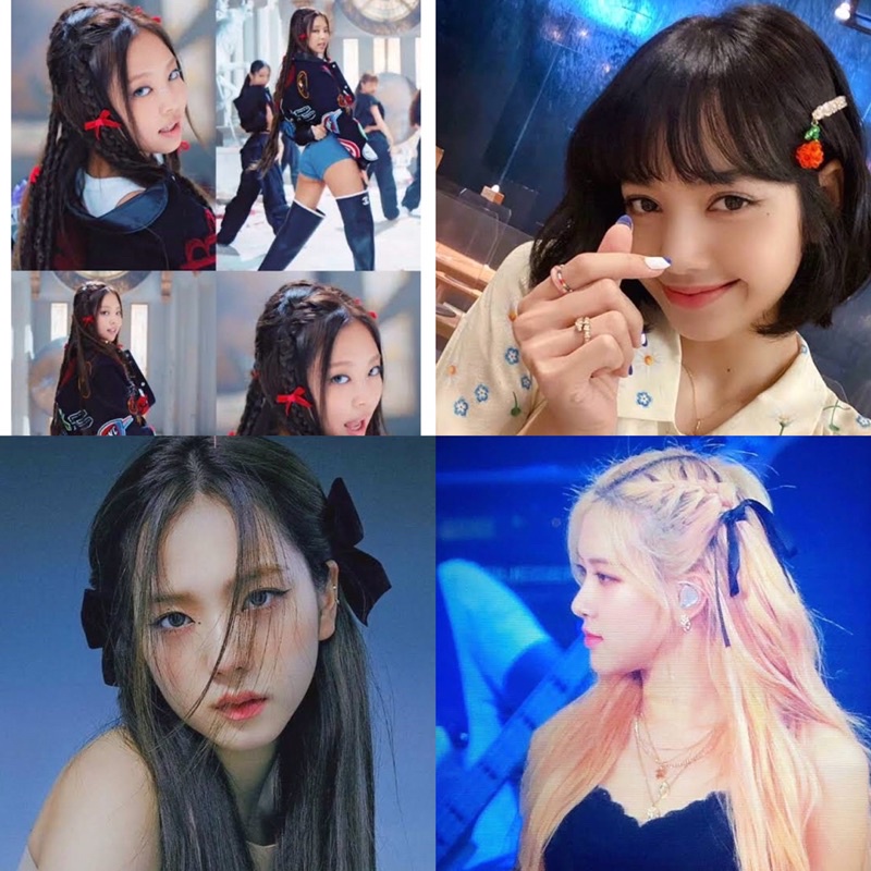 Blackpink inspired hair accessories/ Jisoo ribbon/ Jennie ribbon ...