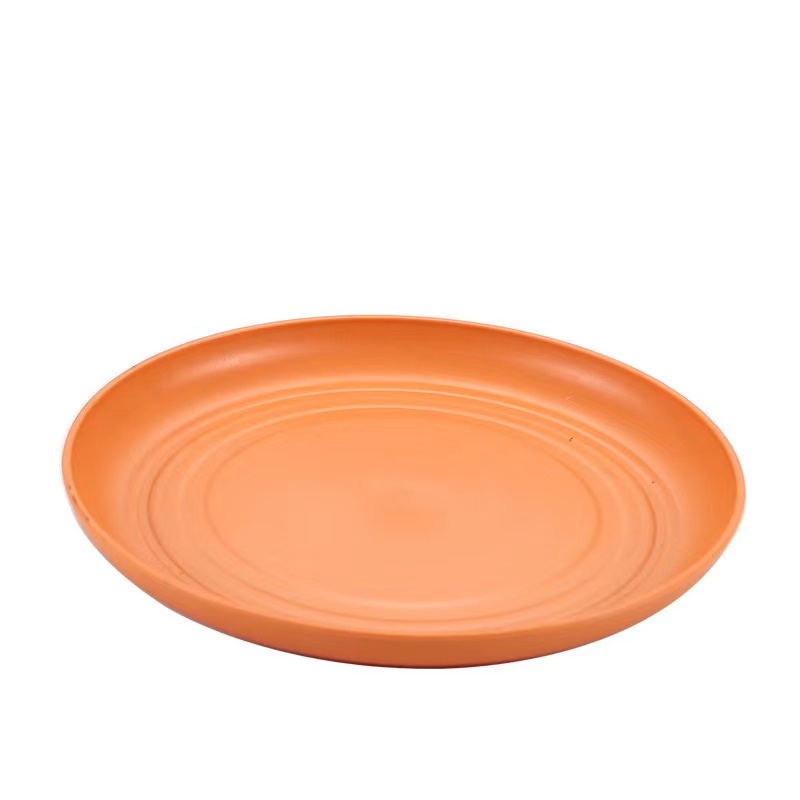 1 pc Japanese style pastel color straw plastic flat dish plate set