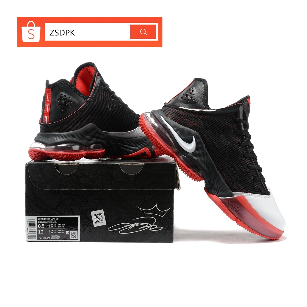 100 Original Nike LeBron James 19 Low Magic Fruity Pebbles Black Sport Basketball Shoes for Men