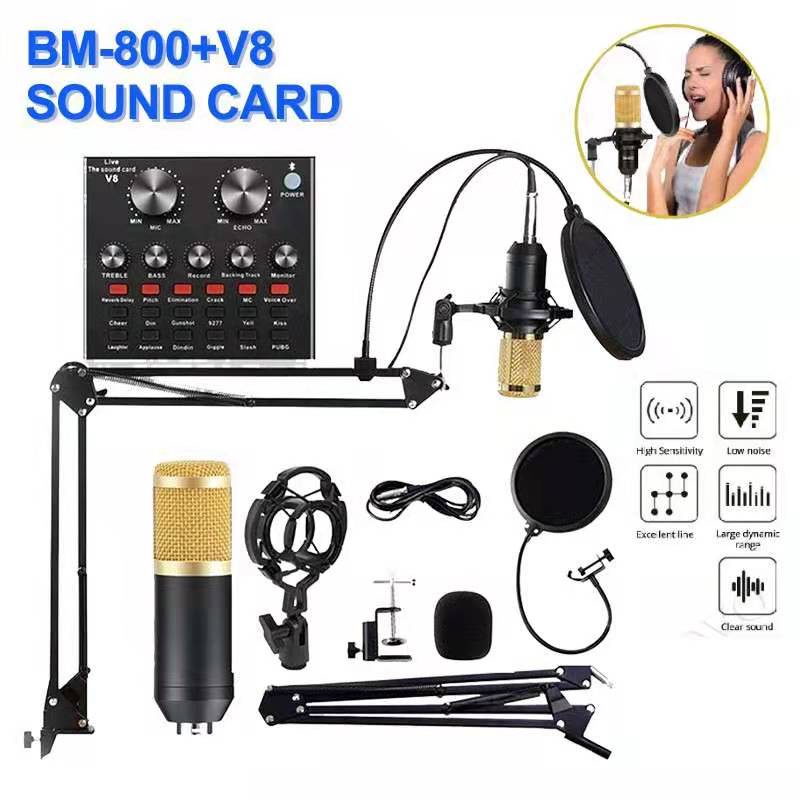 Original BM800 + v8 sound card complete set Condenser Microphone Kit
