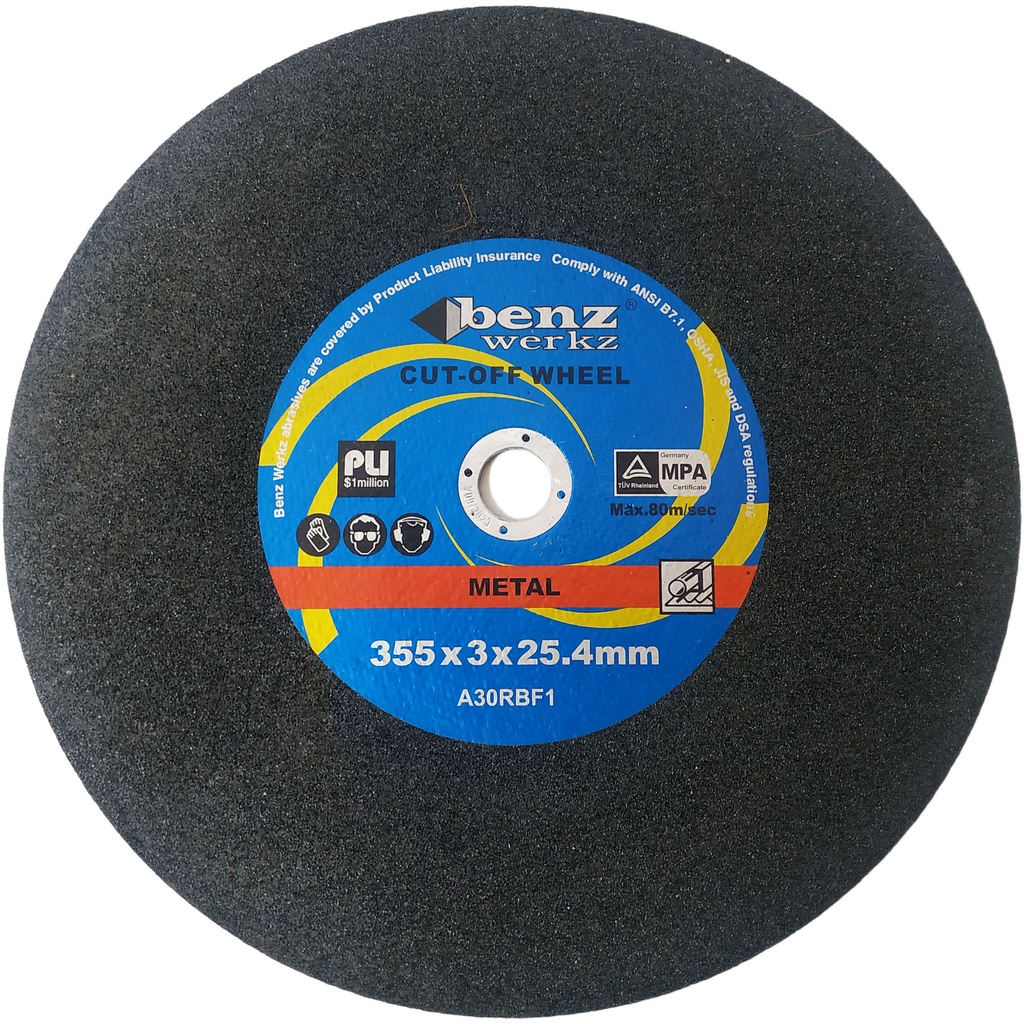 BENZ WERKZ CUTTING DISC 14" ( 355MM X 3.0MM X 25.4MM ) FOR METAL CUT