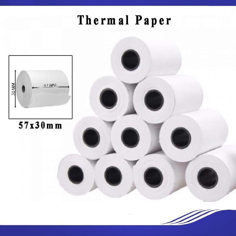 Thermal Paper 57x30, 57x50, 80x70 for POS Bluetooth Printer (Food Panda ...