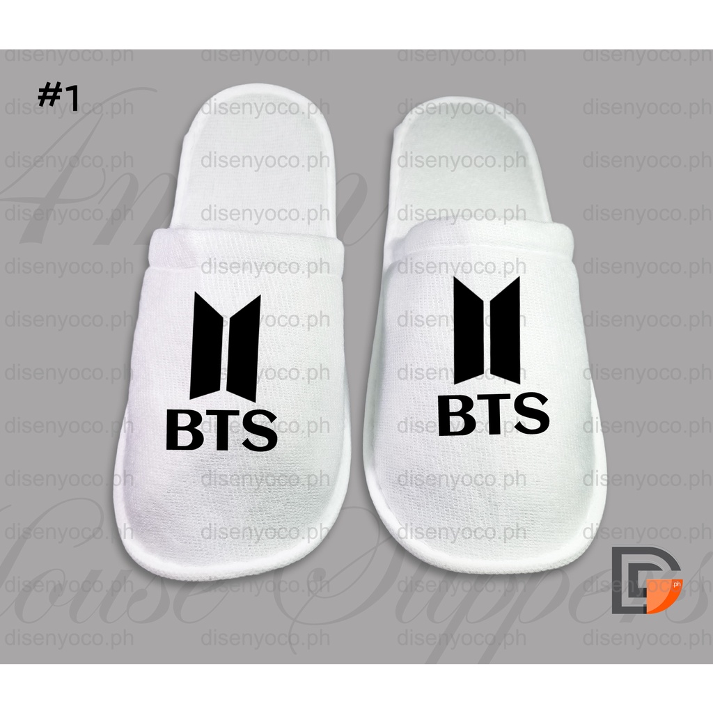 BTS Design for Disposable Slippers House Slippers Hotel Slippers Indoor Slippers Shopee