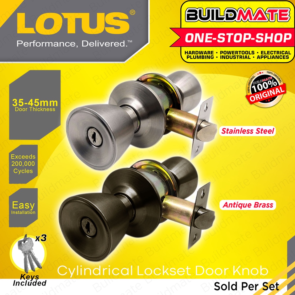 LOTUS / EL / STAR WHEEL Cylindrical Entrance Lockset Doorlock Door Lock