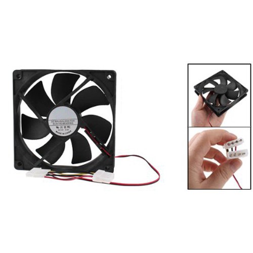 PC Brushless DC Cooling Fan 4 Pin Connector 7 Blades 12V 12cm 120mm ...