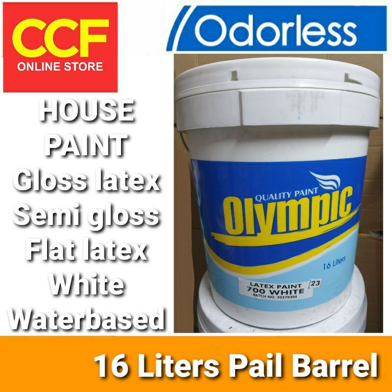 Olympic Latex Paint Odorless White 16 Liter (1 pail per check out