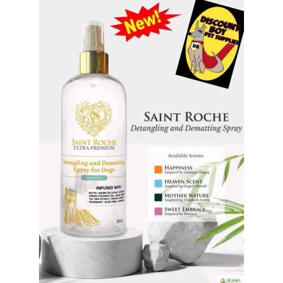 Saint Roche Ultra Premium Detangling and Dematting Spray for Dogs 318ml ...