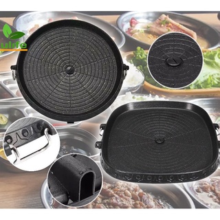 Queen Sense Korean BBQ Samgyeopsal Non-Stick All powerful Stovetop Grill  Pan - Drain grease system