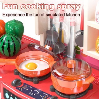 YUNLEO 95cm Kitchen Toys For Girls Big Size Real Steam Working Mini ...