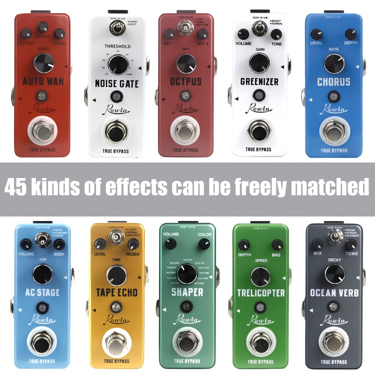 Rowin Portable Guitar Effect Pedal Bluesy Compressor Distortion