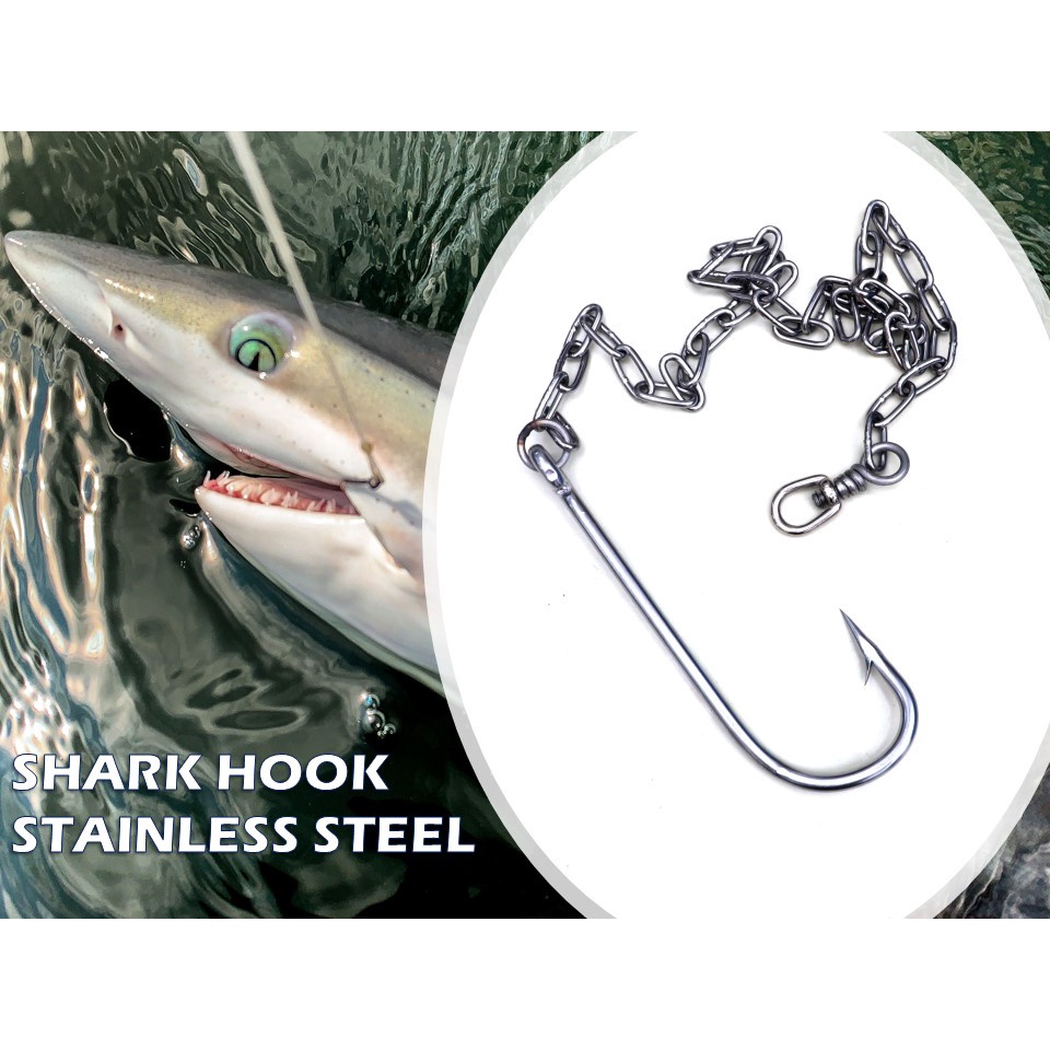 Korea SHARK HOOK Stainless Steel 12/0 18/0 Saltwater Fishing Hook with ...