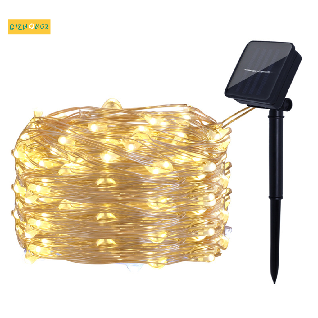 Solar String Lights, 10M 100LED Outdoor String Lights, Waterproof ...