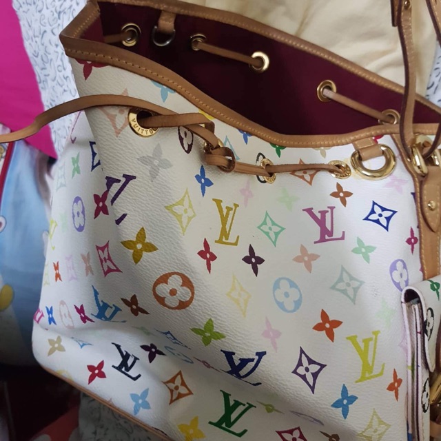 louis vuitton multicolor bucket bag