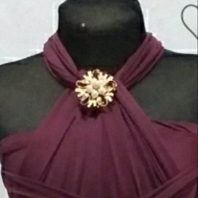 Infinity dress clearance with brooch