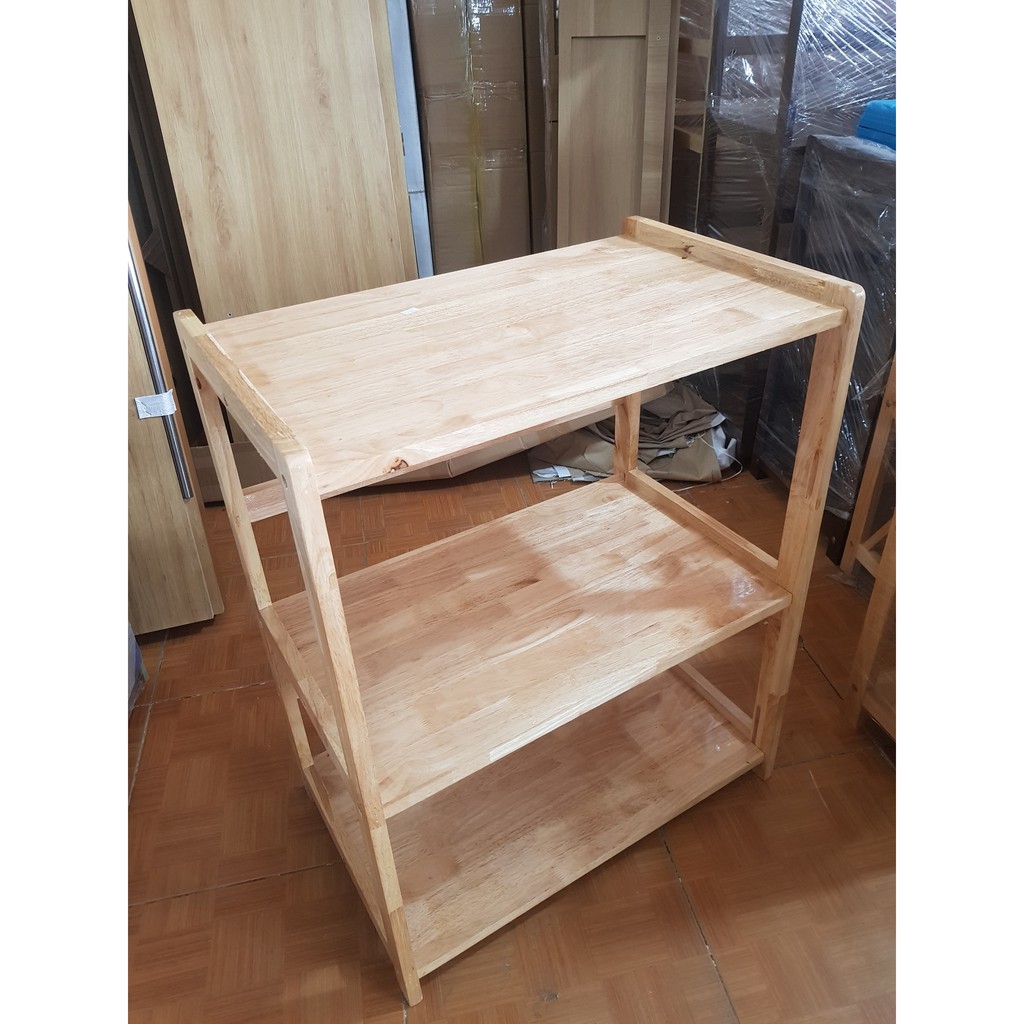 3storey Rubber Wood Microwave Shelf KLVSG03 Shopee Philippines