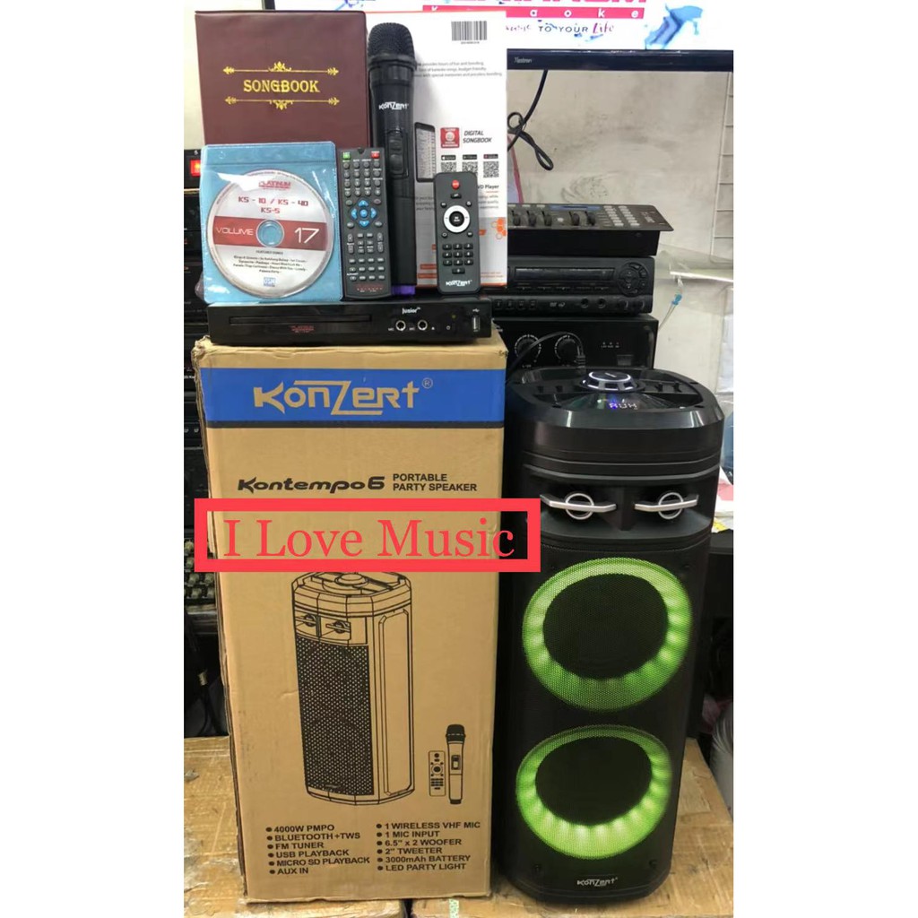 Karaoke Set Konzert Kontempo 6 Speaker with Platinum karaoke player KS