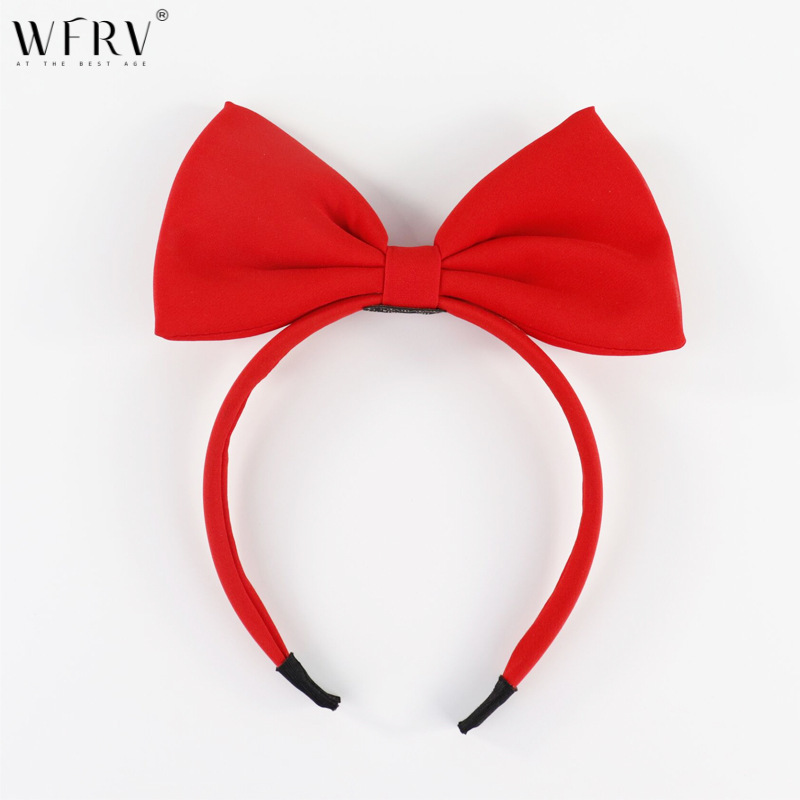 WFRV Children s Hair Accessories Snow White Hair Red Bow Headband Fabric Bow Shopee Philippines