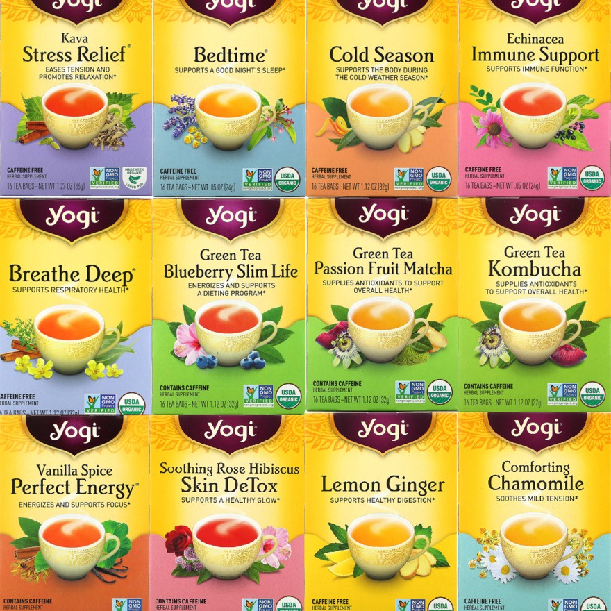 Yogi Tea, Detox (Original, Peach, Rose Hibiscus, Berry)