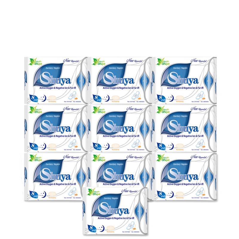 10 Packs Shuya Kill Bacteria Menstrual Pads Anion Feminine Hygiene Napkin Panty Liners Sanitary