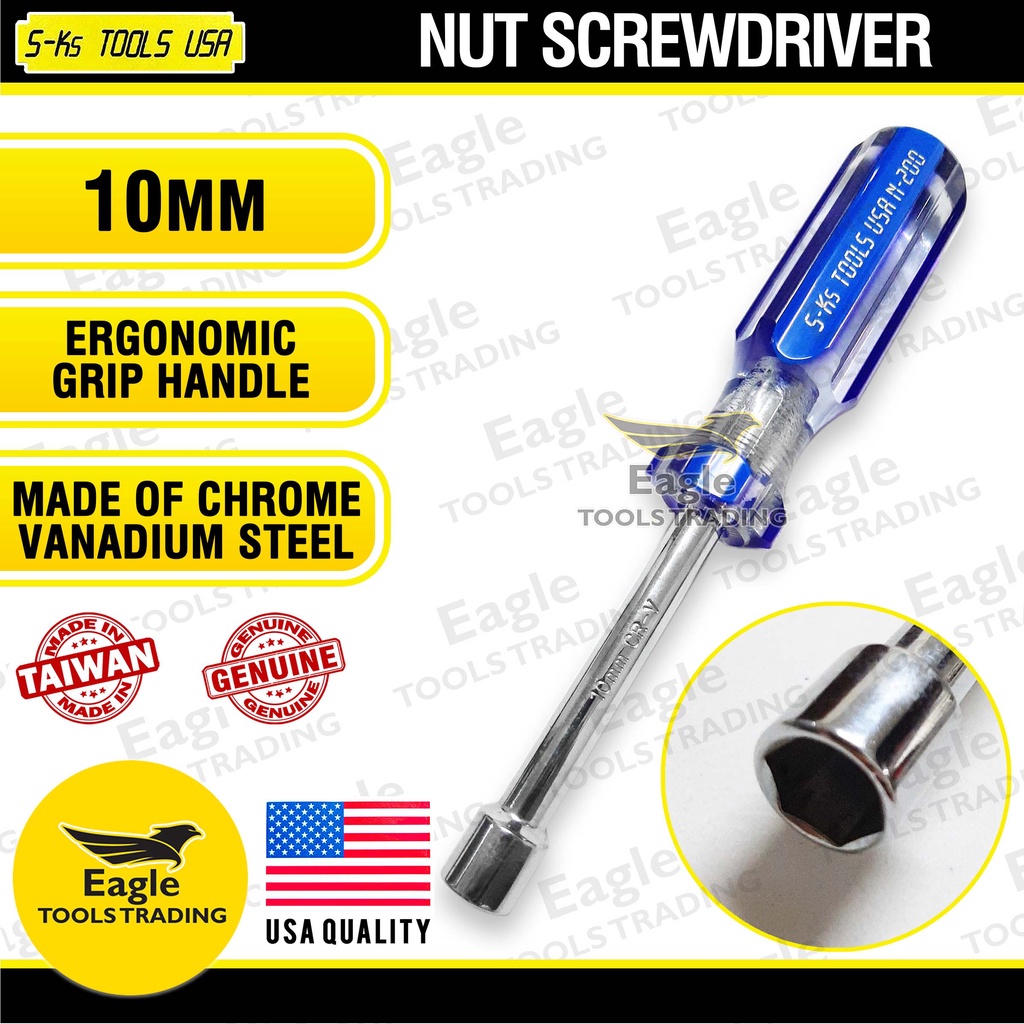 S-Ks Tools USA 10mm Screw Nut Driver 10mm Nut remover 16.7cm | Shopee ...