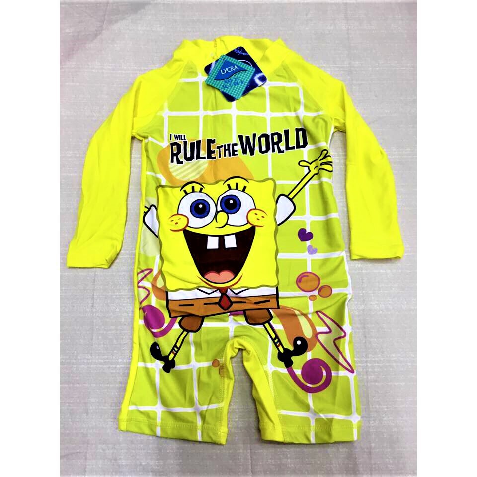 Spongebob Overall Rashguard for Kids | Shopee Philippines