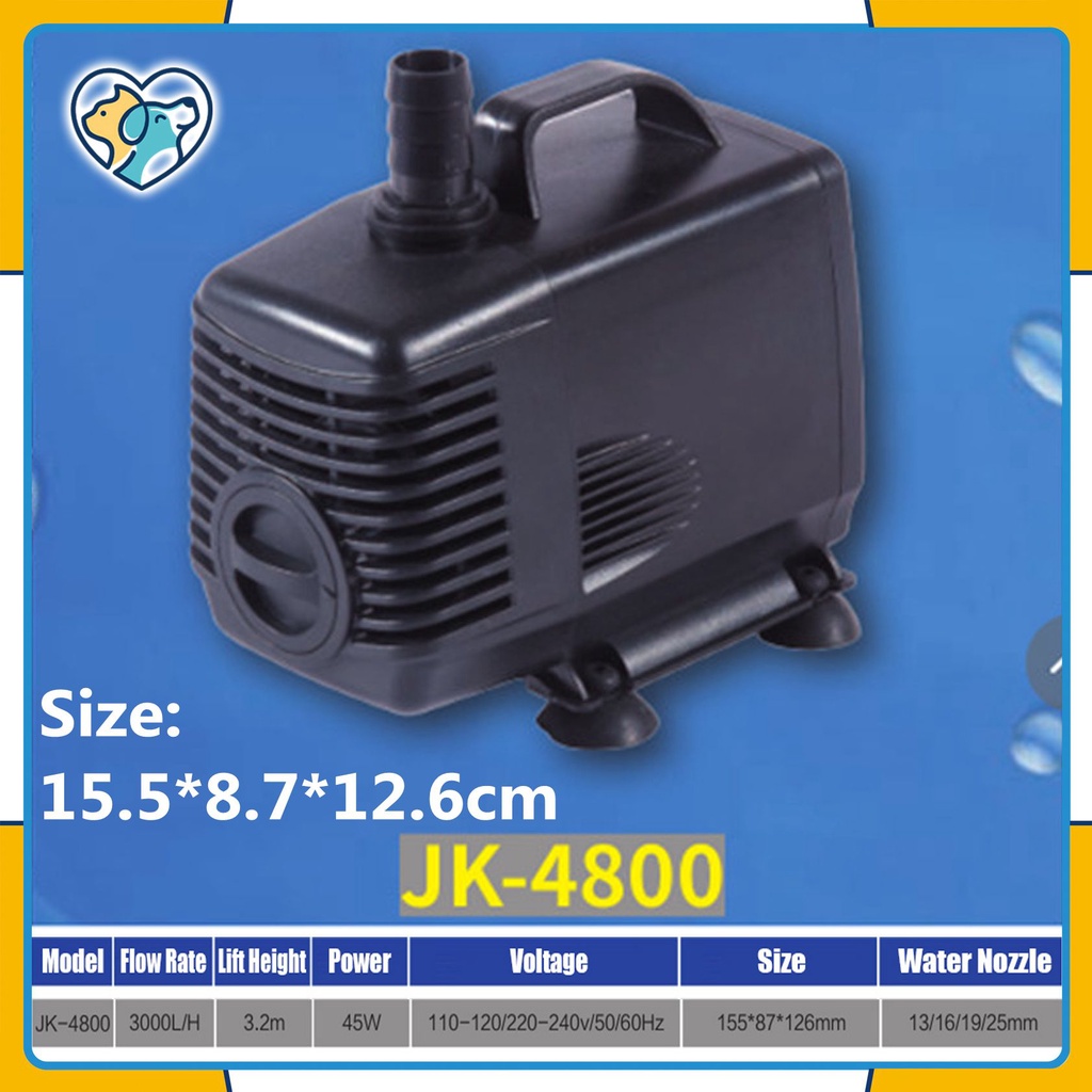 45W Submersible Water Pump Aquarium Fountain Air Fish Pond Cycle Filter